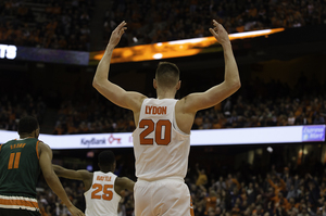 Tyler Lydon scored 20 points, second to only Andrew White's 22 to pace Syracuse past the Hurricanes. 
