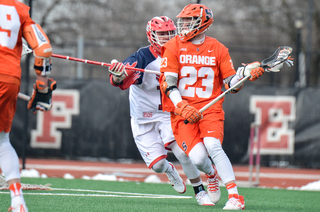 Nick Mariano pivots on an SJU defender. He led the Orange in points. 